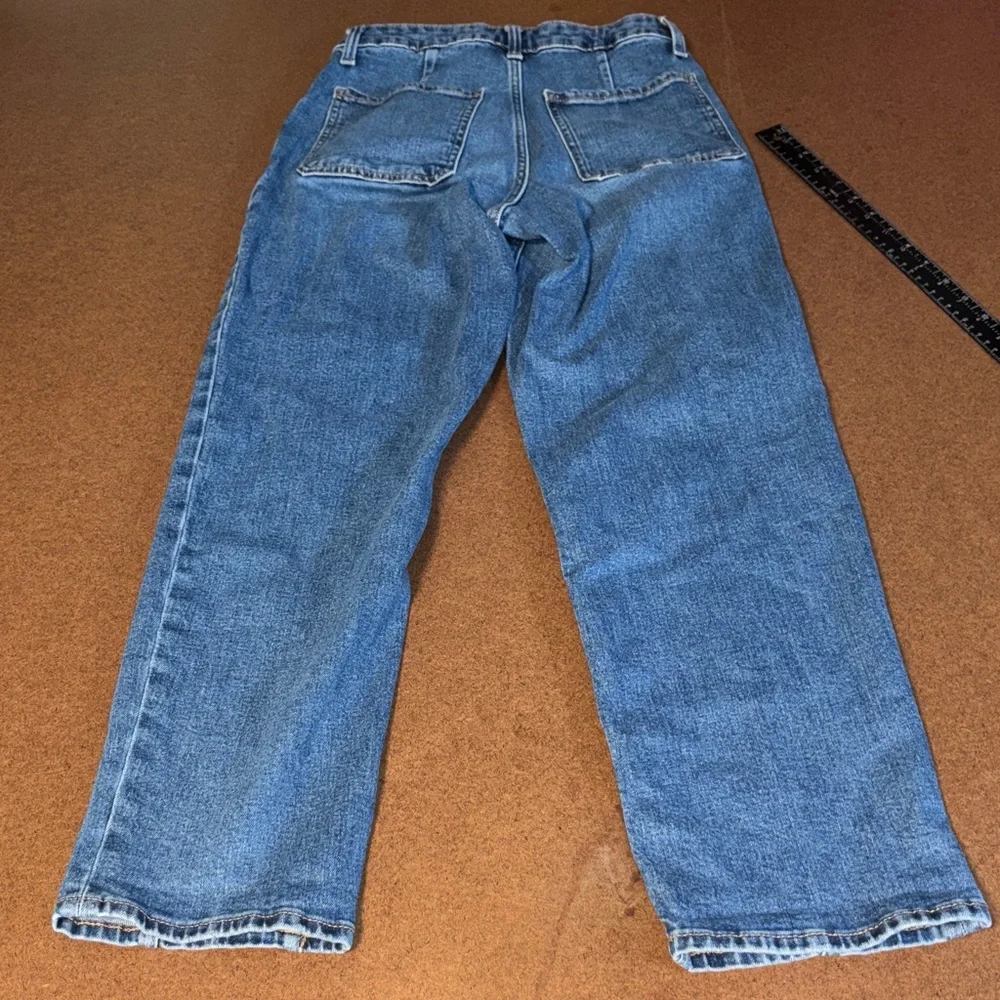 Old Navy Women's SZ 4 OG Loose High Rise Boyfriend Jeans Front Patch Pockets